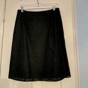 NWT, never worn J. McLaughlin black lace skirt